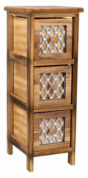 Chest of drawers Alexandra House Living Brown Wood Paolownia wood 26 x 61 x 22 cm