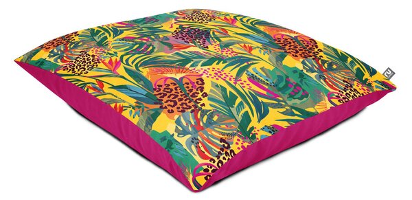 Rucomfy Abstract Tropics Printed Square Indoor Outdoor Floor Cushion