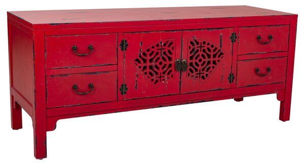 Multipurpose Chest of Drawers Alexandra House Living Red Fir wood MDF Wood 40 x 50 x 120 cm