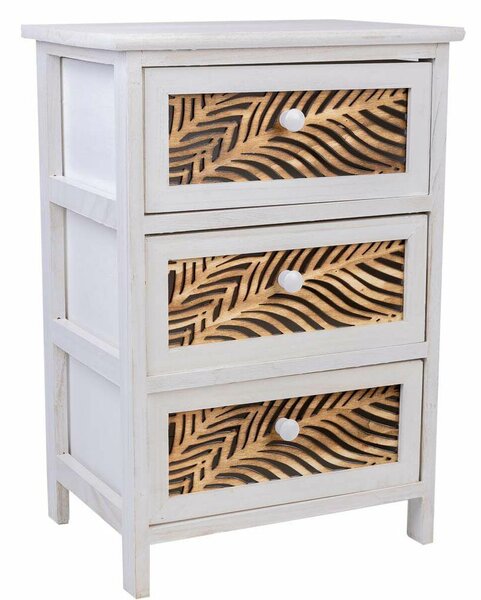 Chest of drawers Alexandra House Living White Wood Paolownia wood 29 x 58 x 40 cm