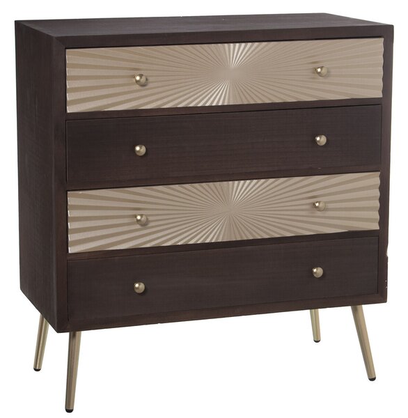 Chest of drawers Alexandra House Living Golden Wood 80 x 40 x 86 cm