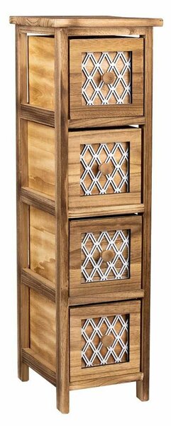 Chest of drawers Alexandra House Living Brown Wood Paolownia wood 26 x 61 x 22 cm