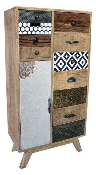 Chest of drawers DKD Home Decor Metal Colonial Mango wood 55 x 30 x 110 cm