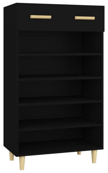 Shoe Cabinet Black 60x35x105 cm Engineered Wood