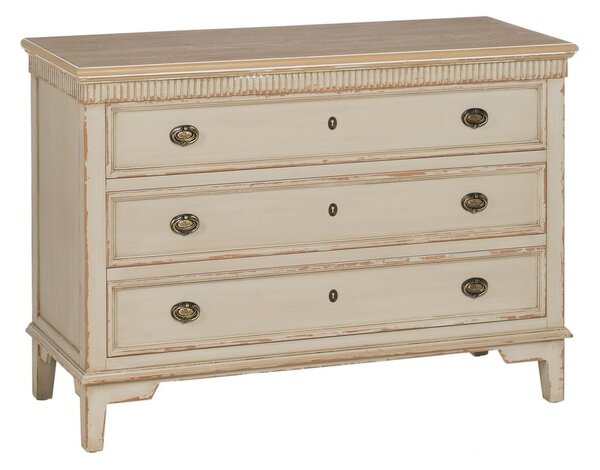 Chest of drawers Cream Natural Fir wood MDF Wood 119,5 x 44,5 x 84 cm