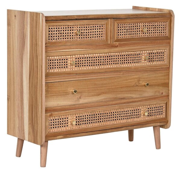 Chest of drawers Home ESPRIT Brown Acacia MDF Wood 80 x 34 x 75 cm