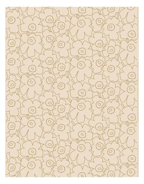 Marimekko Pieni Piirto Unikko fabric cotton-linen Linen-gold