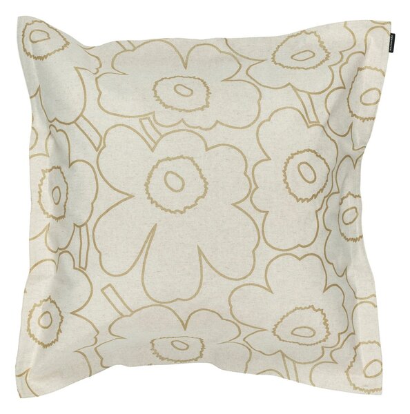 Marimekko Small Piirto Unikko cushion cover 50x50 cm Linen-straw