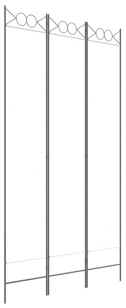 3-Panel Room Divider White 120x220 cm Fabric