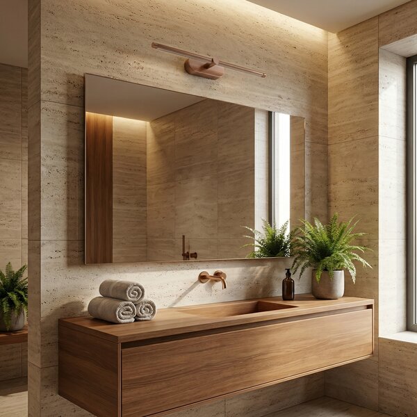 Bathroom LED wall sconce APP1895-1W 40 cm BRUSH COPPER