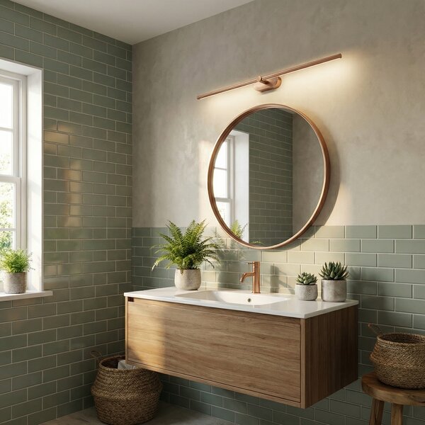 Bathroom LED wall sconce APP1897-1W 80 cm BRUSH COPPER