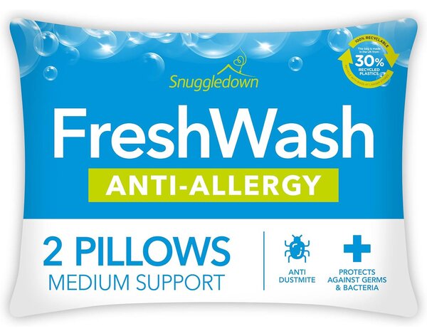 Snuggledown Freshwash Anti-Allergy Back Sleeper Pillow