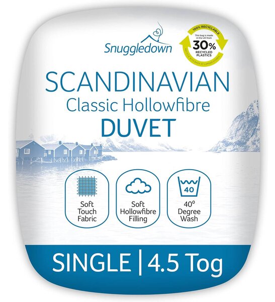 Snuggledown Scandinavian Hollowfibre 4.5 Tog Summer Duvet