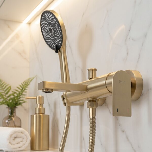 Bath faucet REA Hunter Brush Gold