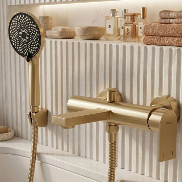 Bath faucet REA Hunter Brush Gold