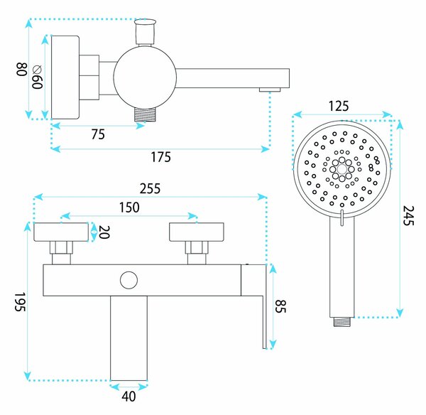 Bath faucet REA Hunter Brush Nickel