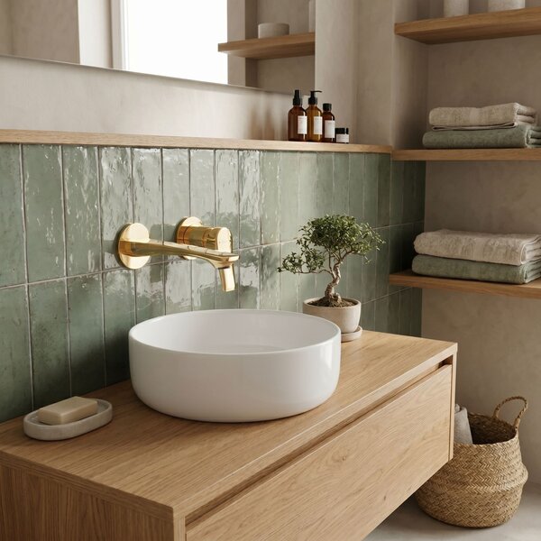 Concealed washbasin mixer REA VISION Gold + BOX
