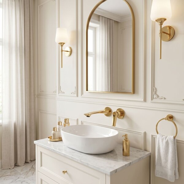 Concealed washbasin mixer REA VISION Gold + BOX