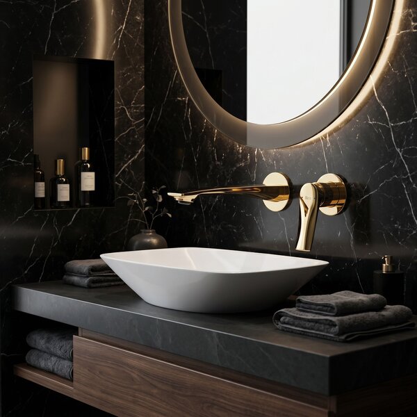 Concealed washbasin mixer REA VISION Gold + BOX