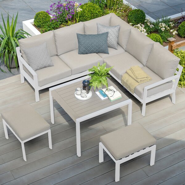 Titchwell White Mini Corner Lounge Set