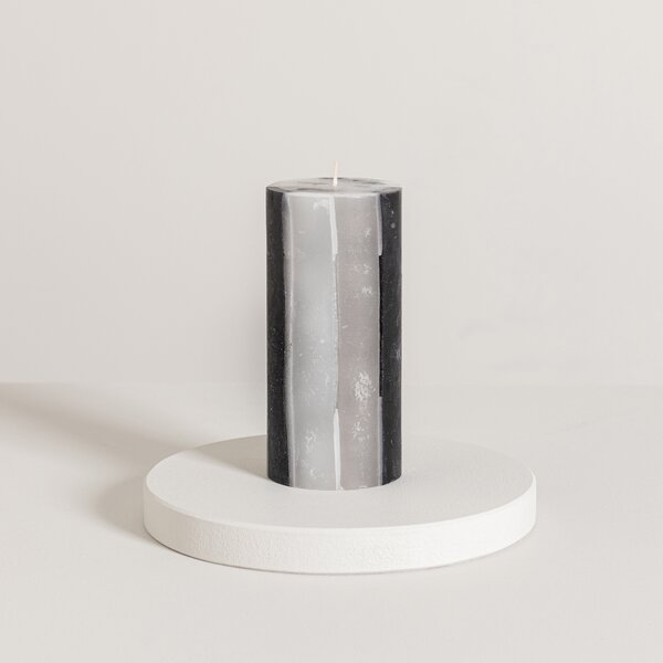Decorative Pillar Candle Monochrome Black and white