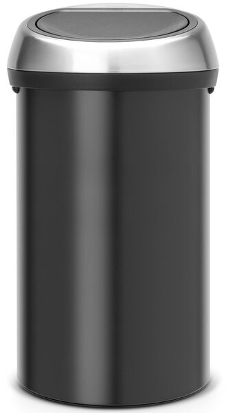 Brabantia Touch Bin 60 Litre Matt Black (Matt Steel FPP Lid)