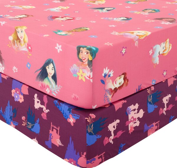 Disney Princess Set of 2 Fitted Sheets