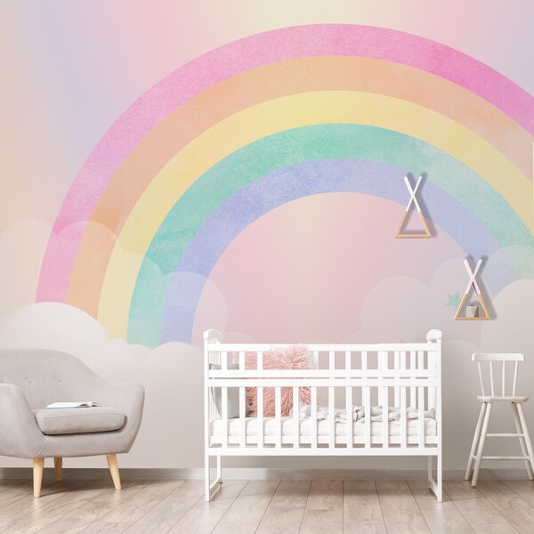 Watercolour Rainbow Wall Mural