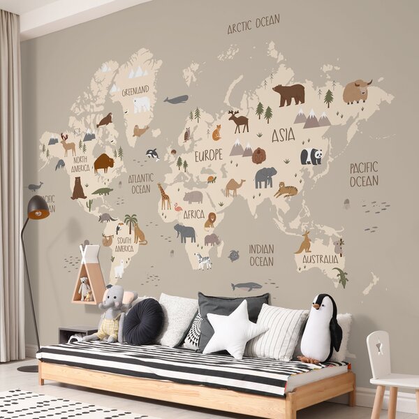 World Map Wall Mural