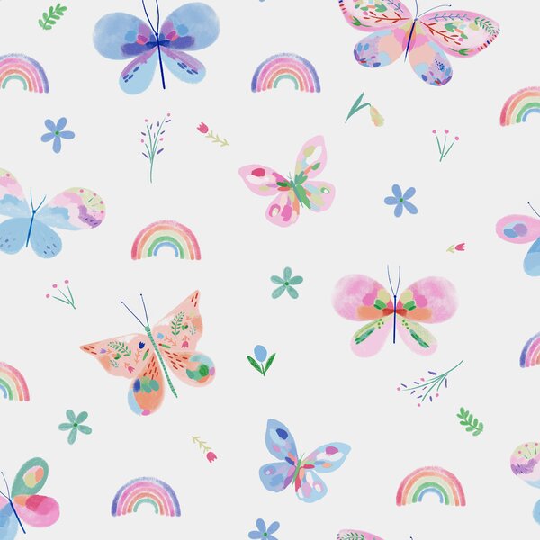 Pastel Butterflies Wallpaper