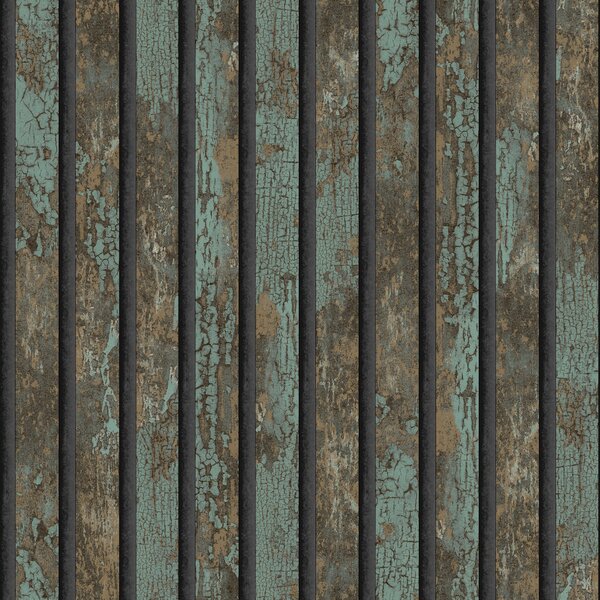 Oxidise Teal Hybrid Tactile Panel Wallpaper