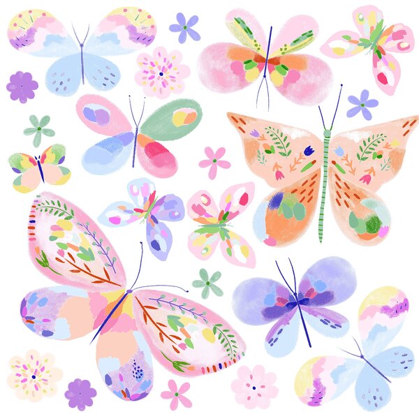 Pastel Butterflies Wall Stickers