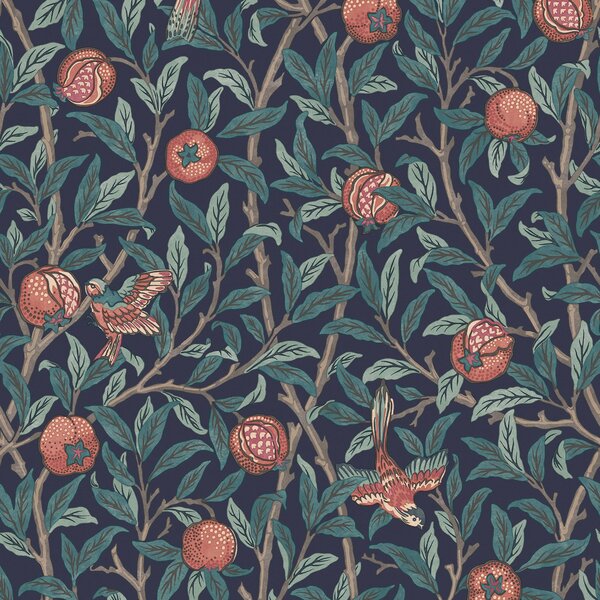 William Morris Bird Pomegranate Wallpaper