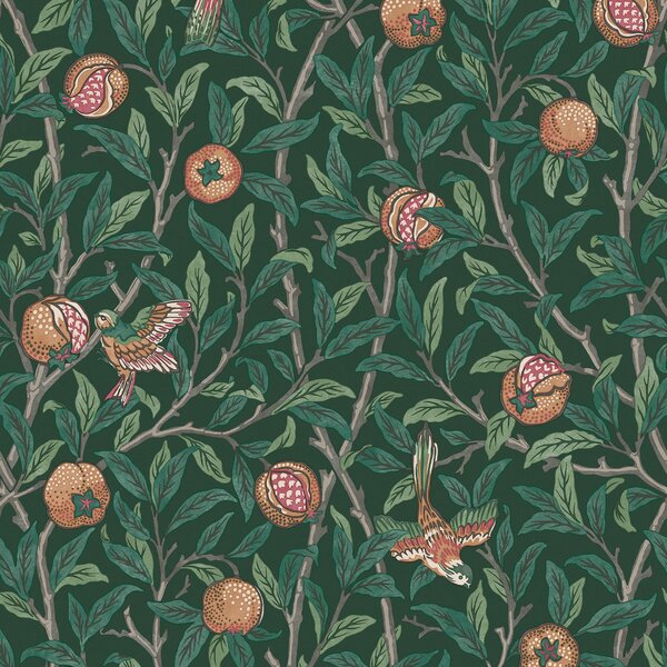 William Morris Bird Pomegranate Wallpaper