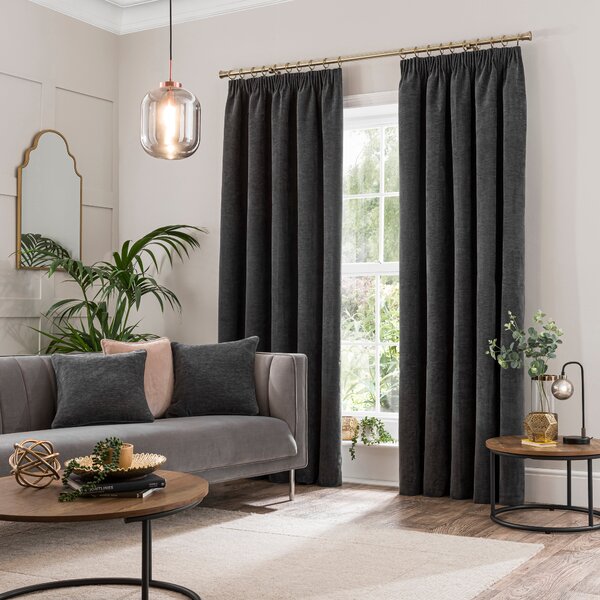 Genoa Chenille Blackout Pencil Pleat Curtains