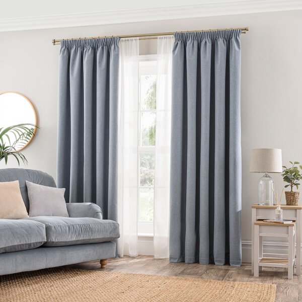 Libra Washable Blackout Pencil Pleat Curtains