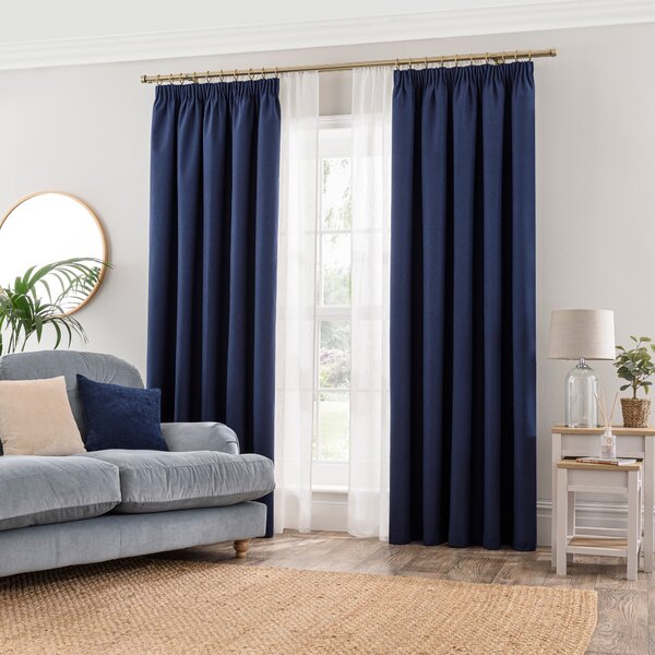 Libra Washable Blackout Pencil Pleat Curtains