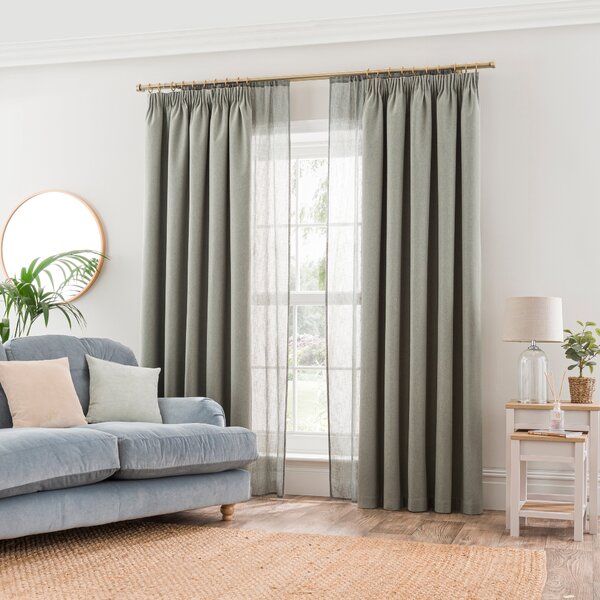 Libra Washable Blackout Pencil Pleat Curtains