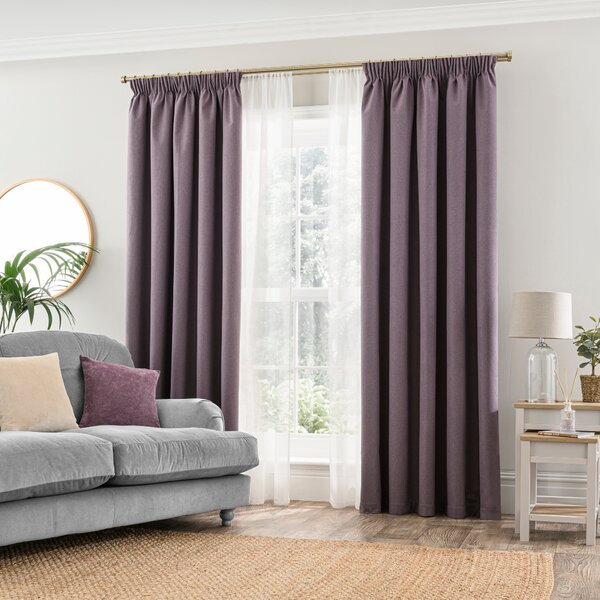 Libra Washable Blackout Pencil Pleat Curtains