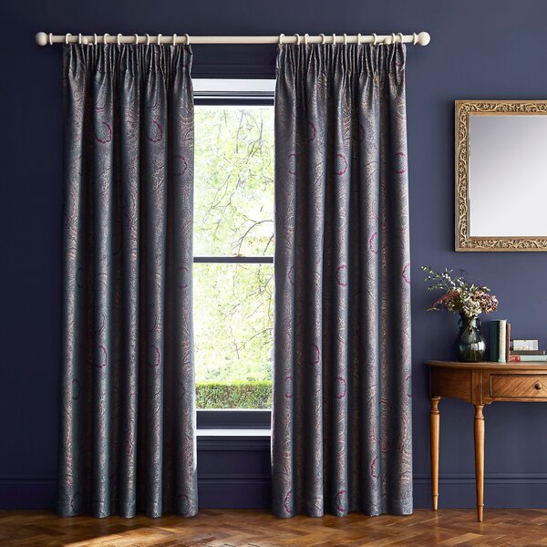 Dorma Paisley Jacquard Blackout Pencil Pleat Curtains