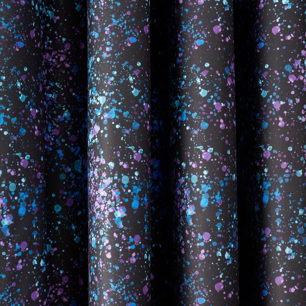 Paint Splatter Blackout Eyelet Curtains