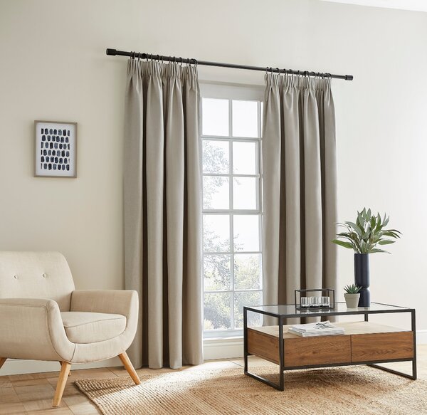 Berlin Blackout Pencil Pleat Curtains