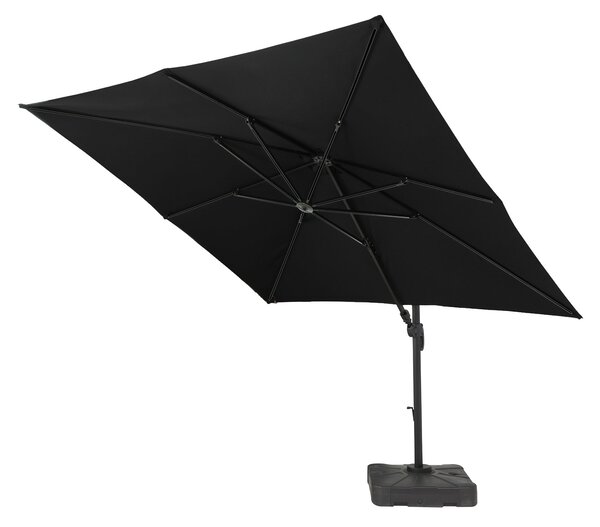 3m Deluxe Cantilever Grey Parasol with 100kg base Grey