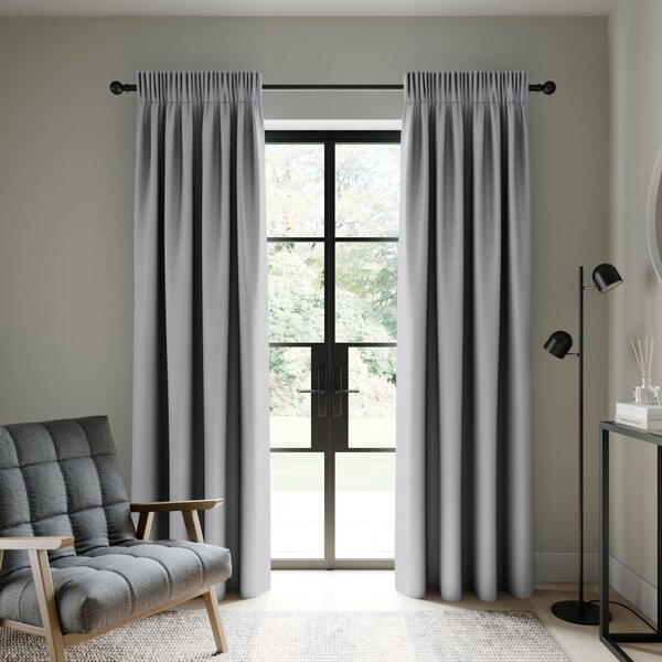 Berlin Blackout Pencil Pleat Curtains