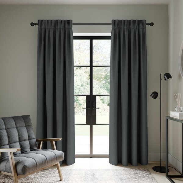 Berlin Blackout Pencil Pleat Curtains