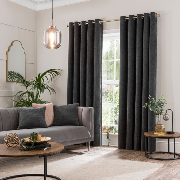 Genoa Chenille Blackout Eyelet Curtains