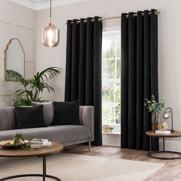 Genoa Chenille Blackout Eyelet Curtains