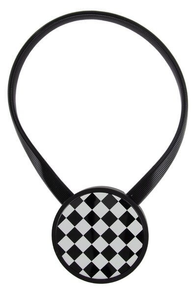 Checkerboard Magnetic Curtain Tieback