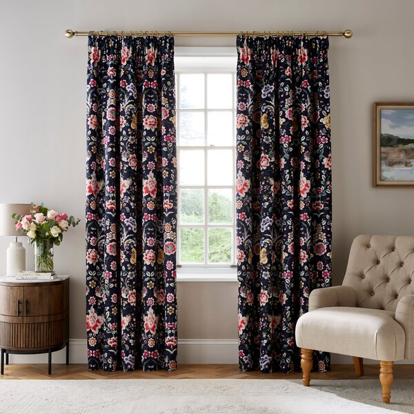 Dorma Midnight Garden Blackout Pencil Pleat Curtains