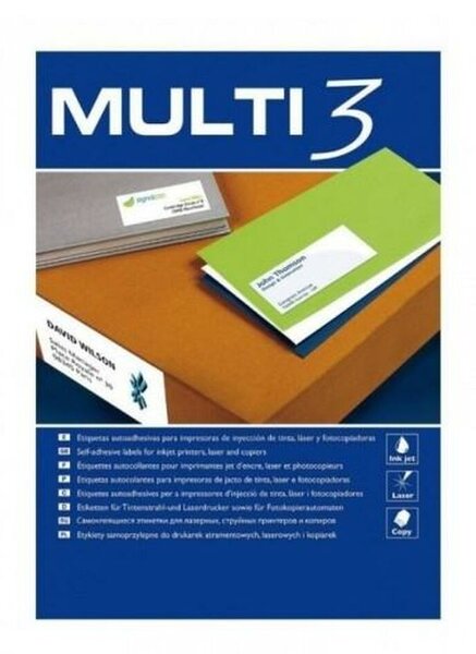 Adhesive labels MULTI 3 White 500 Sheets 105 x 48 mm